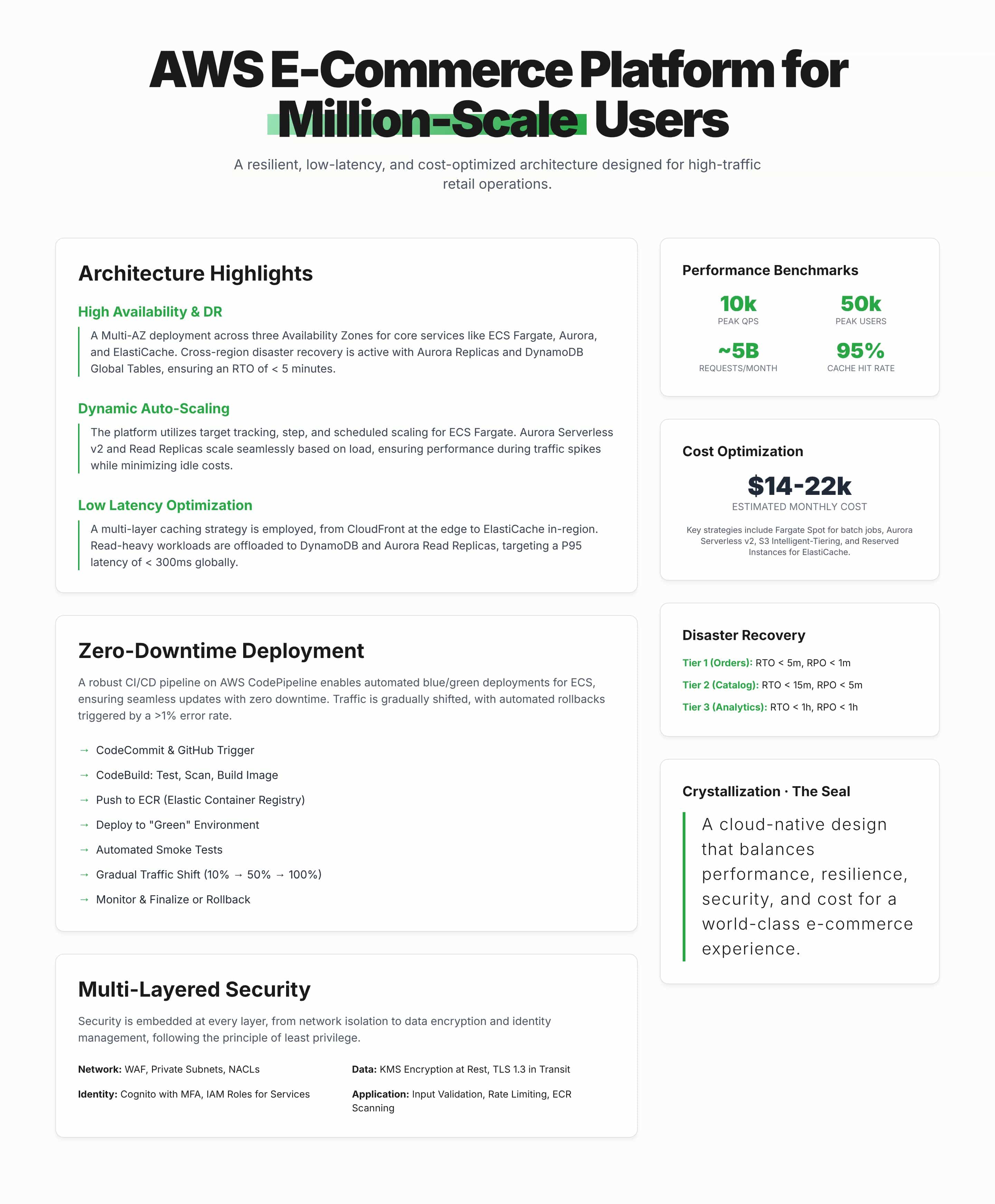 AWS E-Commerce Platform Architecture for Million-Scale Users